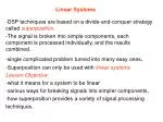 Linear Systems - slide 1