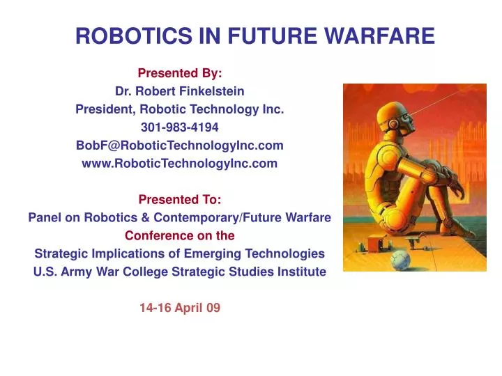 robotics in future warfare