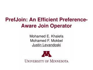 PrefJoin : An Efficient Preference-Aware Join Operator