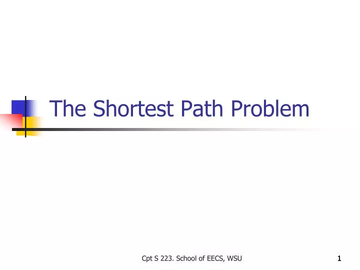the shortest path problem