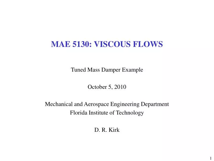 mae 5130 viscous flows