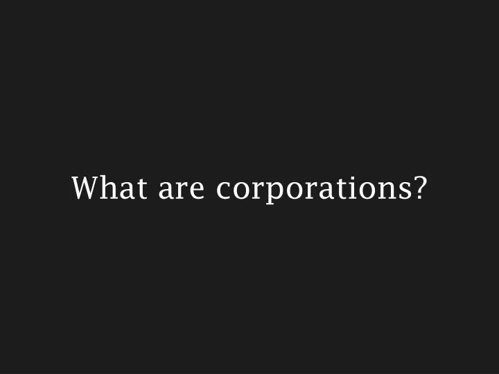what are corporations