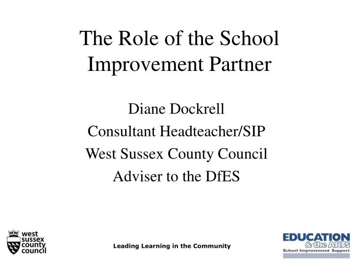 the role of the school improvement partner
