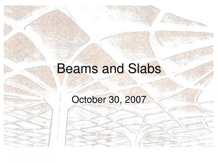 beams and slabs