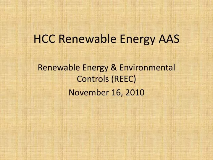 hcc renewable energy aas