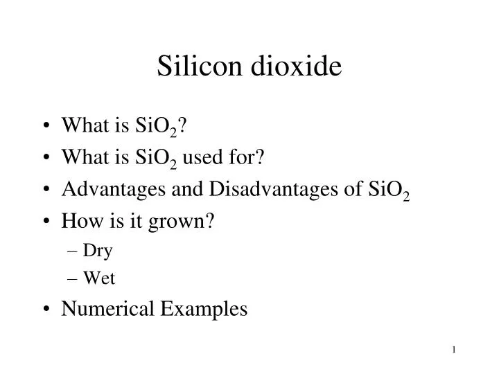 silicon dioxide
