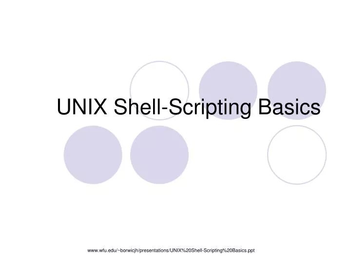 unix shell scripting basics