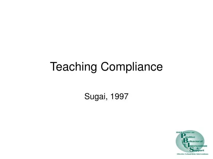 teaching compliance