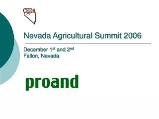 Nevada Agricultural Summit 2006