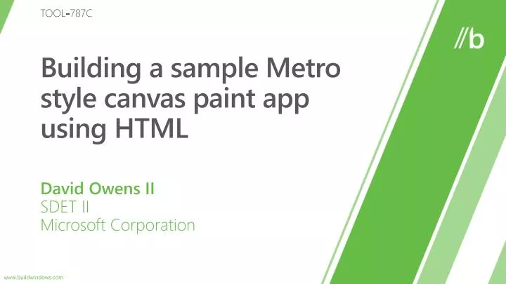 building a sample metro style canvas paint app using html
