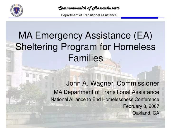 ma emergency assistance ea sheltering program for homeless families