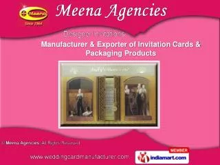 Invitation Card With Boxes And Bags & 	 Designer Gift Bags