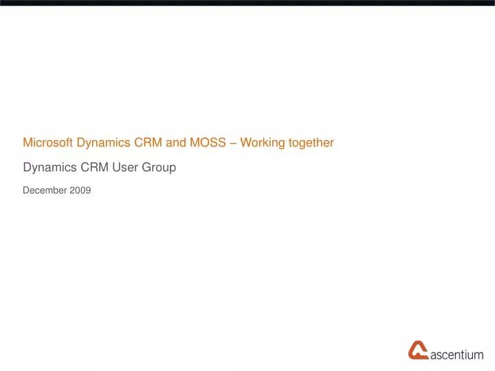 microsoft dynamics crm and moss working together