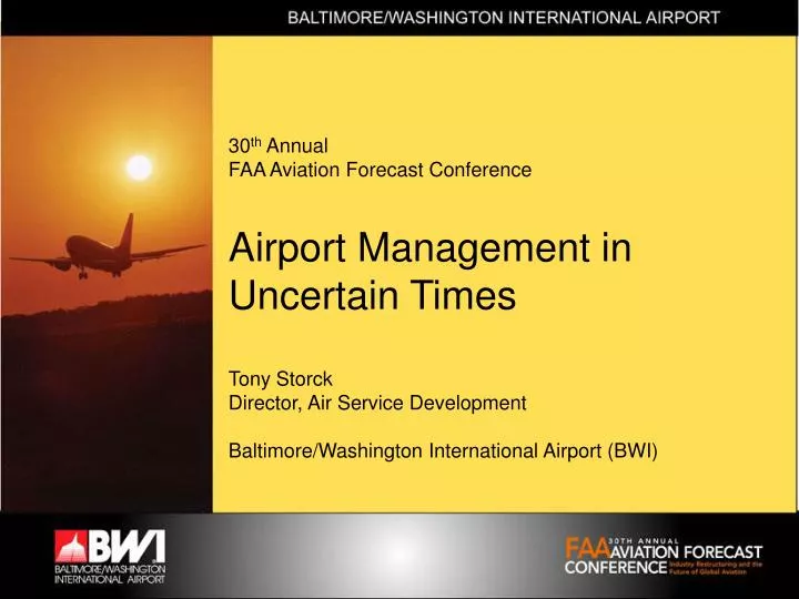 30 th annual faa aviation forecast conference