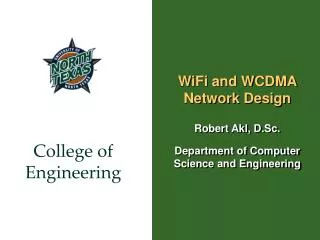 WiFi and WCDMA Network Design