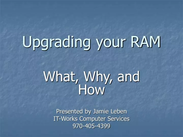 upgrading your ram