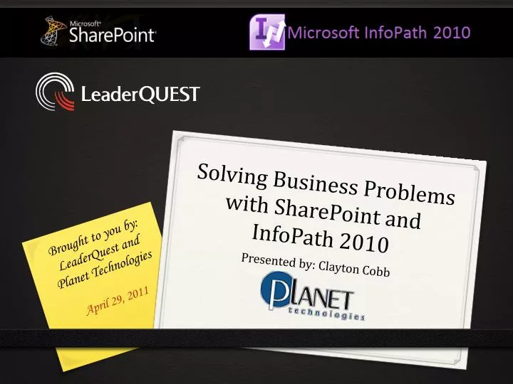 solving business problems with sharepoint and infopath 2010
