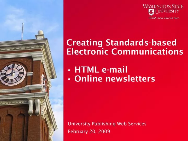 creating standards based electronic communications html e mail online newsletters