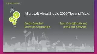 Microsoft Visual Studio 2010 Tips and Tricks