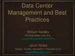 Data Center Management and Best Practices - slide 1