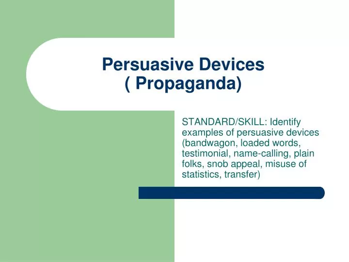 persuasive devices propaganda