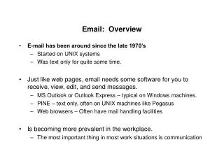 Email: Overview