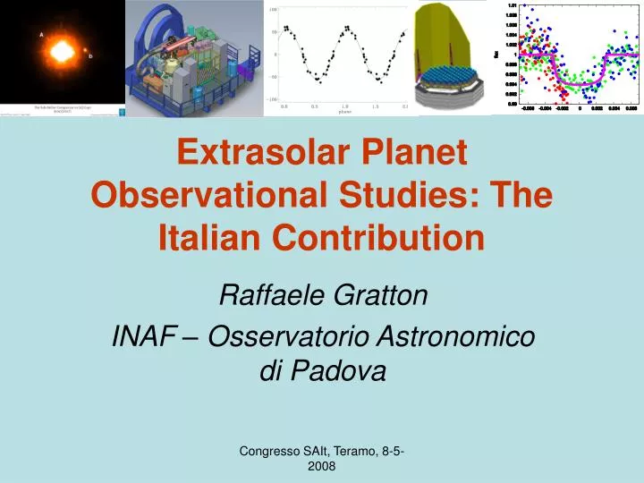 extrasolar planet observational studies the italian contribution