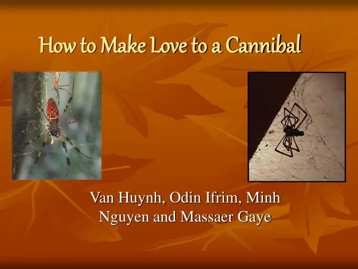 how to make love to a cannibal