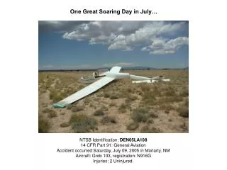 One Great Soaring Day in July…