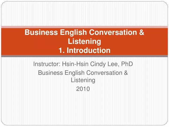 business english conversation listening 1 introduction