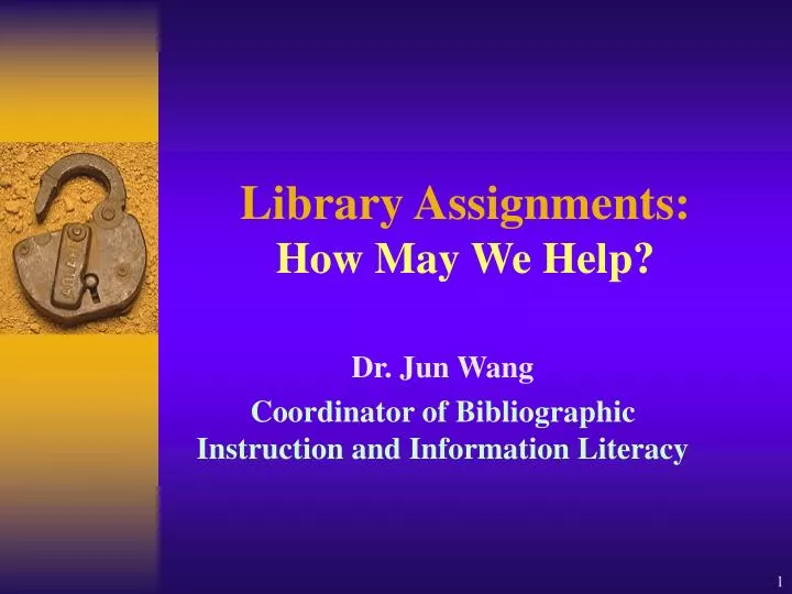 library assignments how may we help
