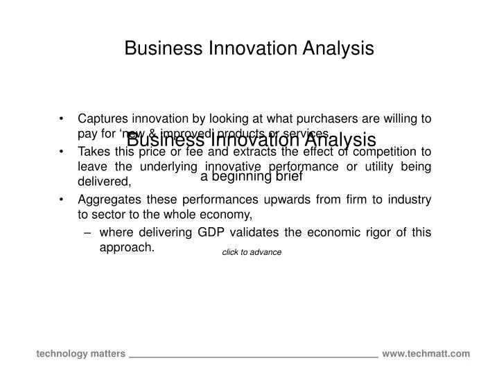 business innovation analysis