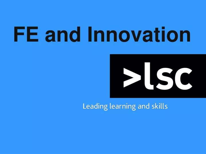 fe and innovation