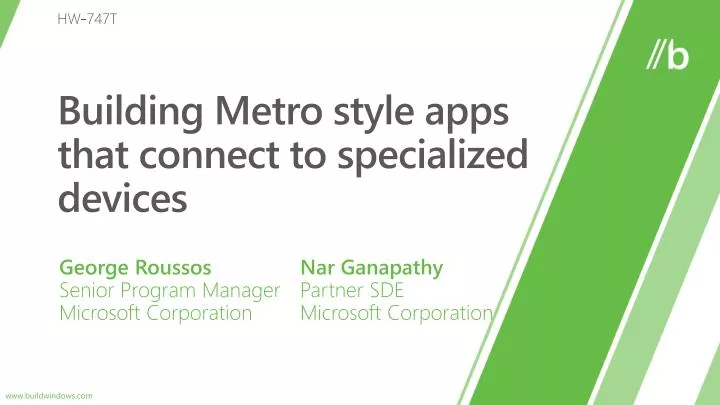 building metro style apps that connect to specialized devices