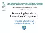 Developing Models of Professional Competence - slide 1