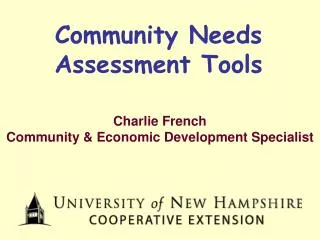 Community Needs Assessment Tools