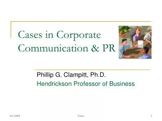 Cases in Corporate Communication &amp; PR