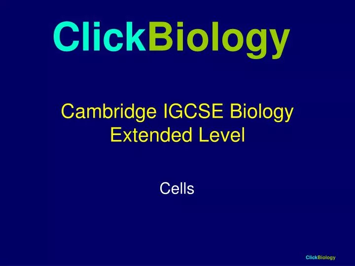 cambridge igcse biology extended level