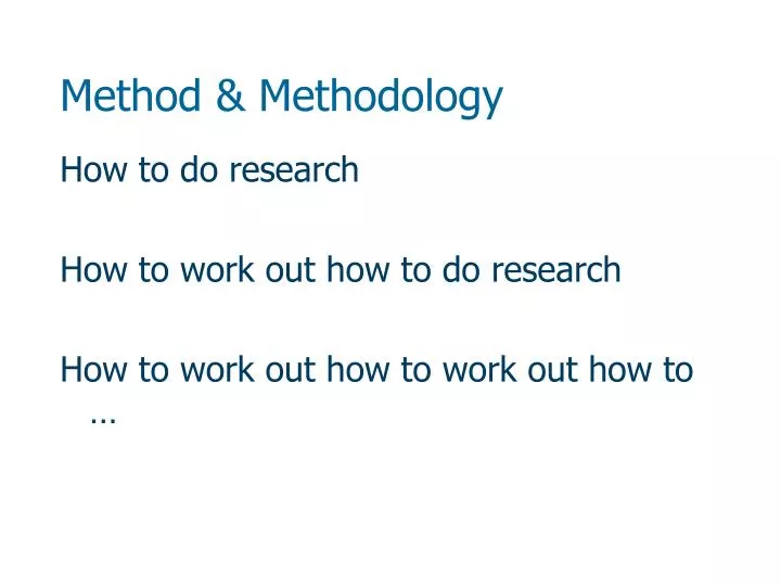 method methodology