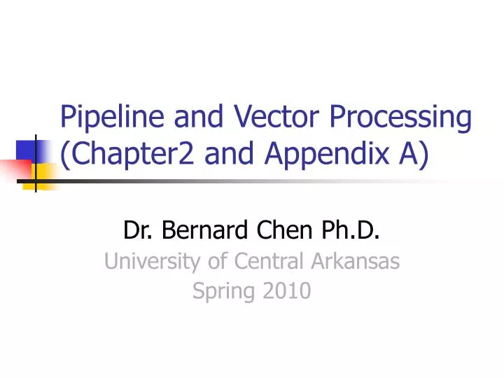 pipeline and vector processing chapter2 and appendix a