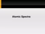 Atomic Spectra - slide 1