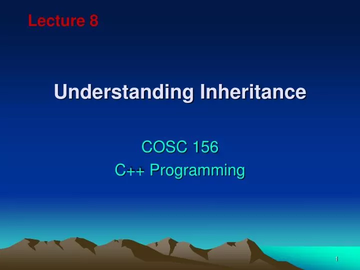 understanding inheritance