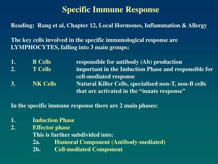 specific immune response