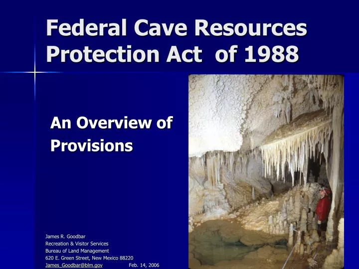 federal cave resources protection act of 1988