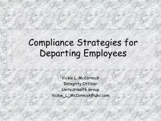 Compliance Strategies for Departing Employees