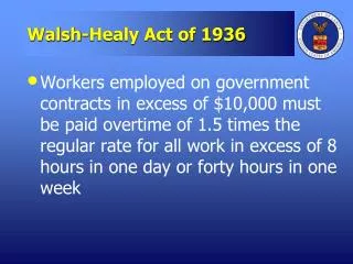 Walsh-Healy Act of 1936