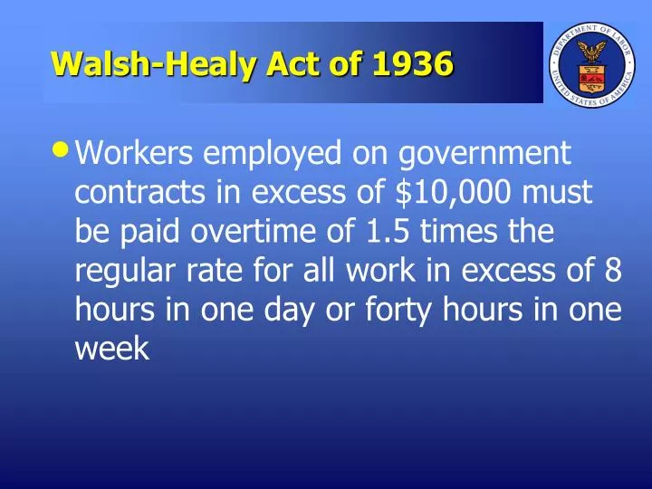 walsh healy act of 1936