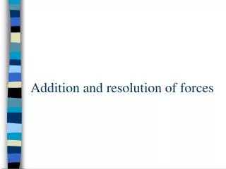 Addition and resolution of forces