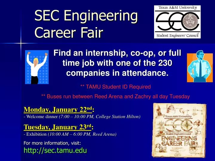 PPT SEC Engineering Career Fair PowerPoint Presentation, free