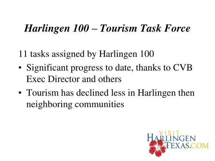 harlingen 100 tourism task force